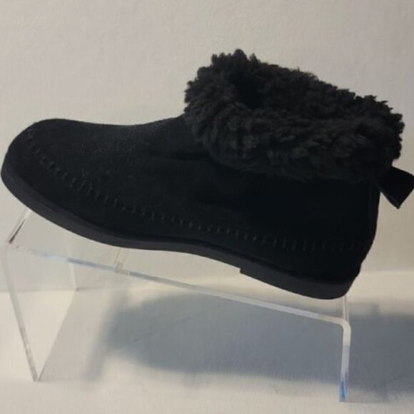 Steve Madden Tommy Black Suede Wool Lining Booties - Picture 3 of 11